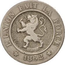 Belgium, Leopold I, 5 Centimes, 1862, VF(30-35), Copper-nickel, KM:21