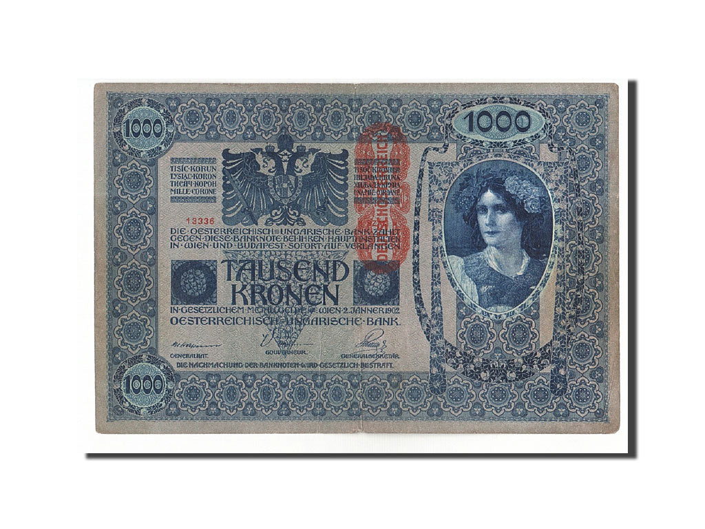 Banknote, Austria, 1000 Kronen, 1919, 1902-01-02, KM:57a, EF(40-45)