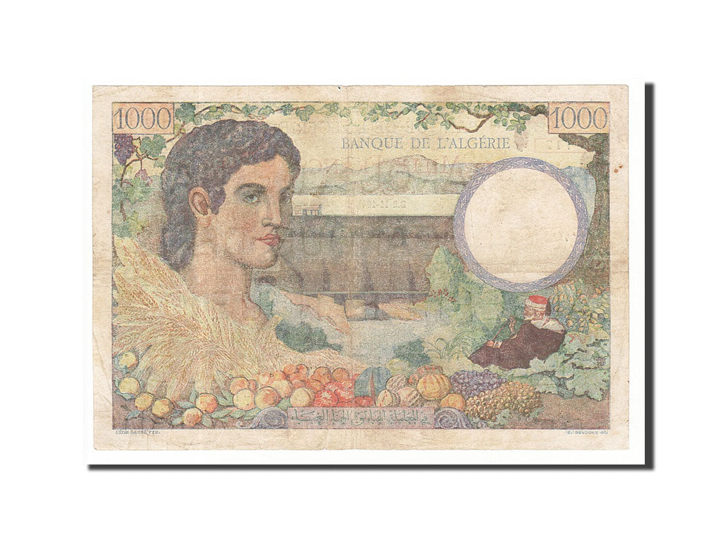 Banknote, Algeria, 1000 Francs, 1942, 1942-11-02, KM:89, VF(20-25)