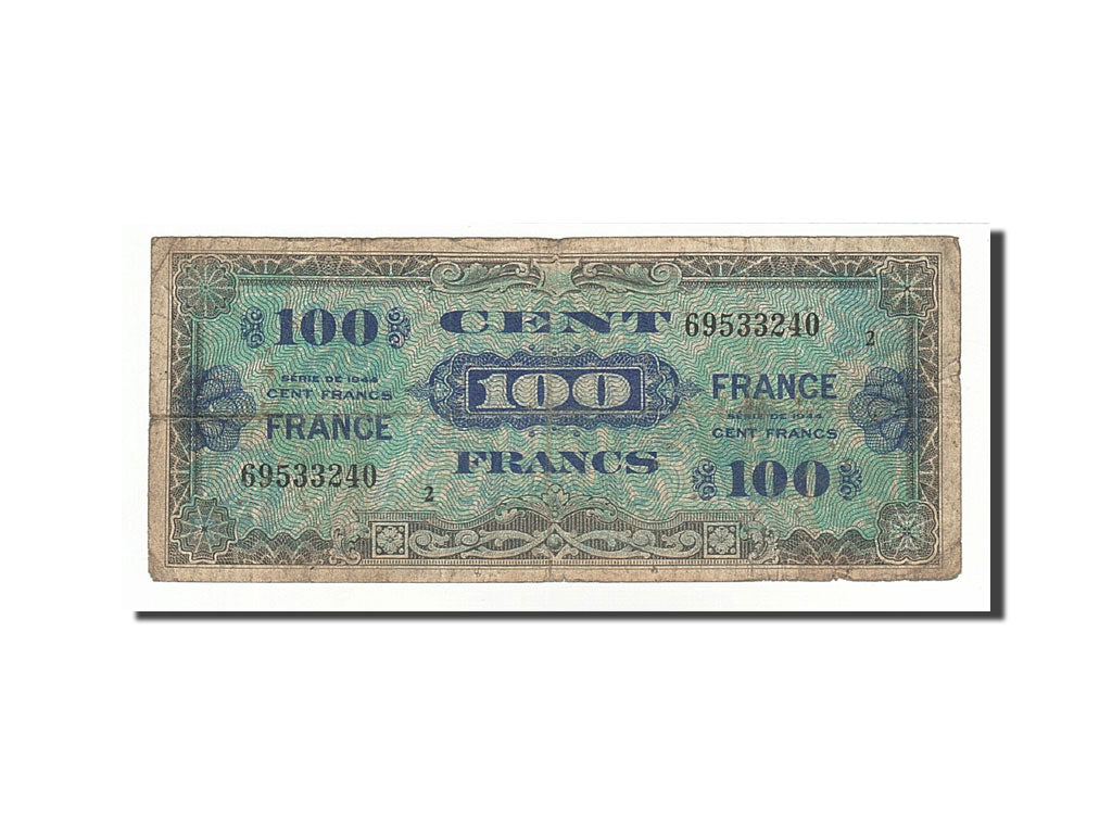 France, 100 Francs, 1945, KM:123b, 1945-06-04, F(12-15), Fayette:VF25.2