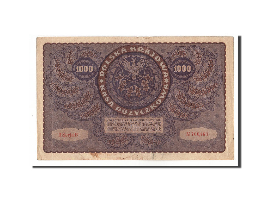 Banknote, Poland, 1000 Marek, 1919, 1919-08-23, KM:29, VF(20-25)