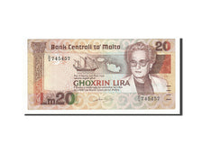 Banknote, Malta, 20 Lira, 1986, Undated, KM:40, EF(40-45)