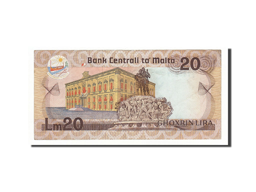 Banknote, Malta, 20 Lira, 1986, Undated, KM:40, EF(40-45)