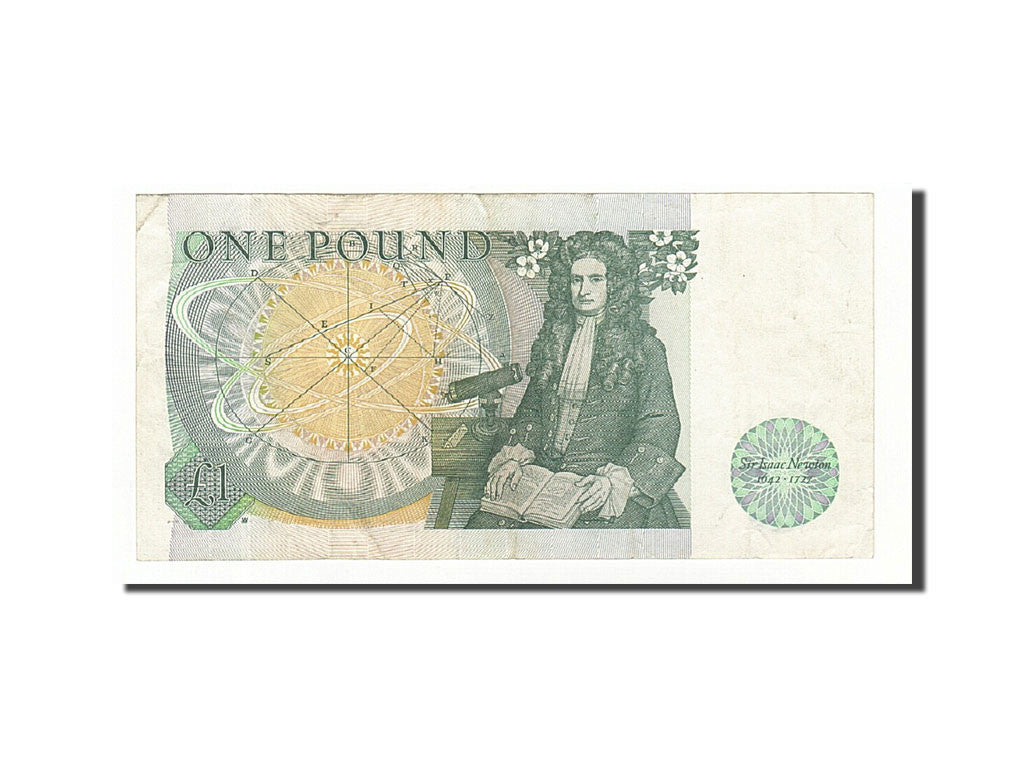 Great Britain, 1 Pound, 1971-1982, KM:377b, Undated (1981-1984), EF(40-45)