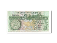 Billet, Guernsey, 1 Pound, 1980, Undated (1980-1989), KM:48a, TB+