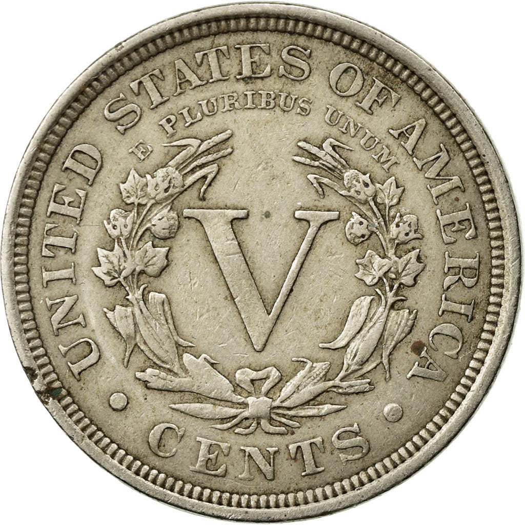 Coin, United States, Liberty Nickel, 5 Cents, 1905, U.S. Mint, Philadelphia