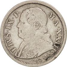 ITALIAN STATES, PAPAL STATES, Pius IX, 10 Soldi, 50 Centesimi, 1868, Roma