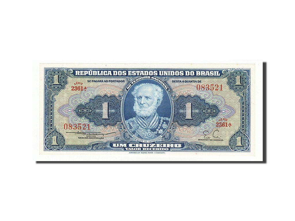 Brazil, 1 Cruzeiro, 1954-1958, KM:150b, Undated, UNC(65-70)