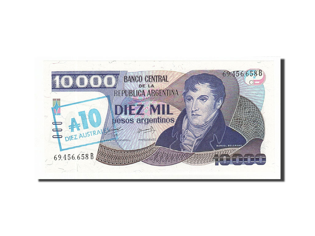 Banknote, Argentina, 10 Australes, 1985, Undated, KM:322a, UNC(65-70)