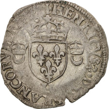 France, Douzain aux croissants, 1550, La Rochelle, TB+, Billon, Sombart:4380