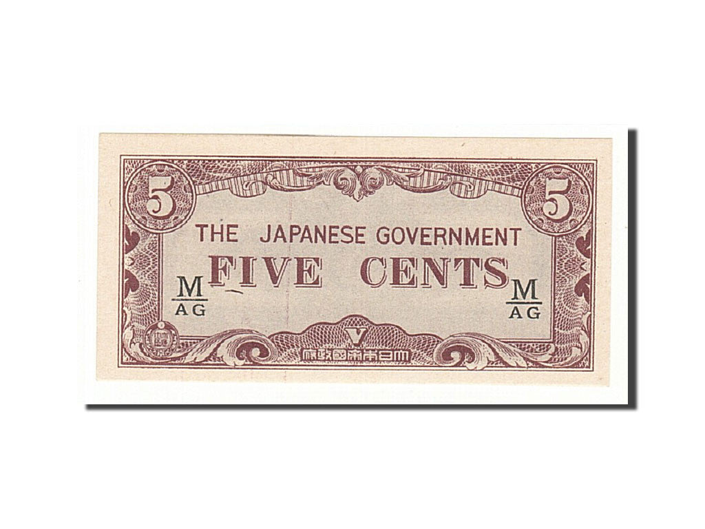 MALAYA, 5 Cents, 1942, KM:M2b, Undated, UNC(65-70)