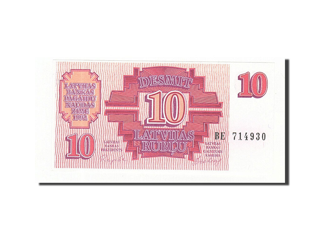 Geldschein, Latvia, 10 Rublu, 1992, 1992, KM:38, UNZ