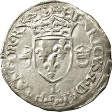 Moneta, Francia, Douzain aux croissants, 1550, Bayonne, BB, Biglione