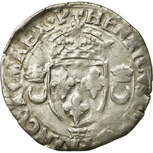Monnaie, France, Douzain aux croissants, 1551, Cremieu, TB+, Billon