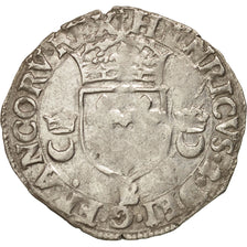 France, Douzain aux croissants, 1551, Rouen, TB, Billon, Sombart:4380
