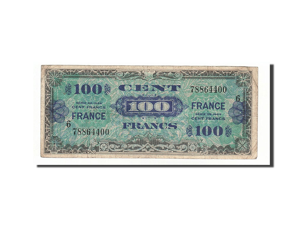 France, 100 Francs, 1945, KM:123c, 1945-06-04, VF(30-35), Fayette:VF25.6