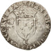 France, Douzain aux croissants, 1551, Saint Lô, VF(20-25), Billon, Sombart:4380