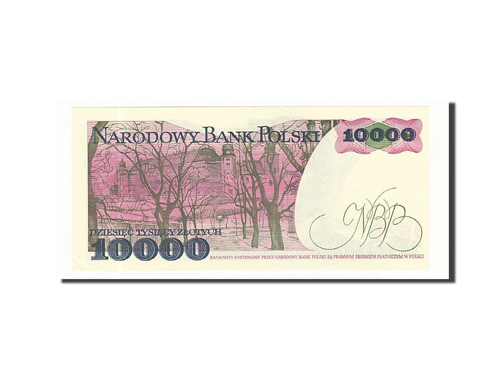 Polonia, 10,000 Zlotych, 1987-1990, KM:151b, 1988-12-01, FDS