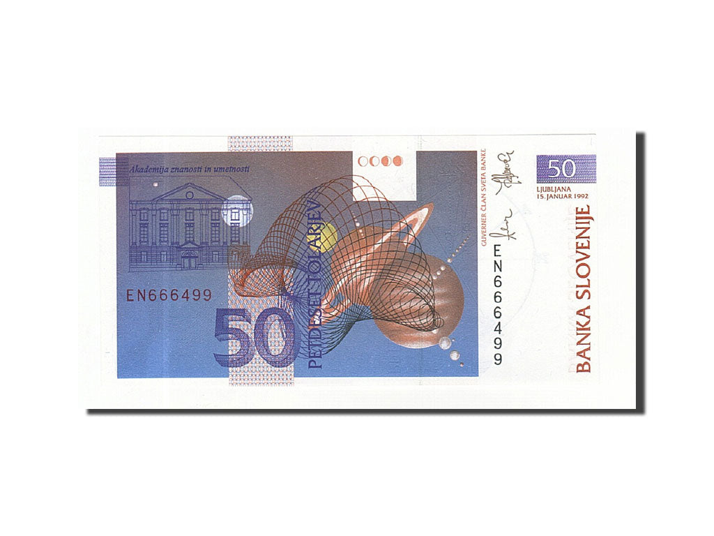 Banknote, Slovenia, 50 Tolarjev, 1992-1993, 1992-01-15, KM:13a, UNC(65-70)