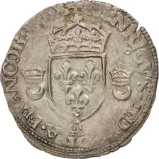 France, Douzain aux croissants, 1550, Nantes, VF(30-35), Billon, Sombart:4380