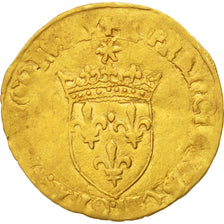 France, François Ist, Écu d'or 5th type, F(12-15), Gold, Duplessy:775var