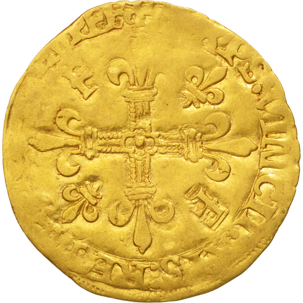 France, François Ist, Écu d'or 5th type, F(12-15), Gold, Duplessy:775var