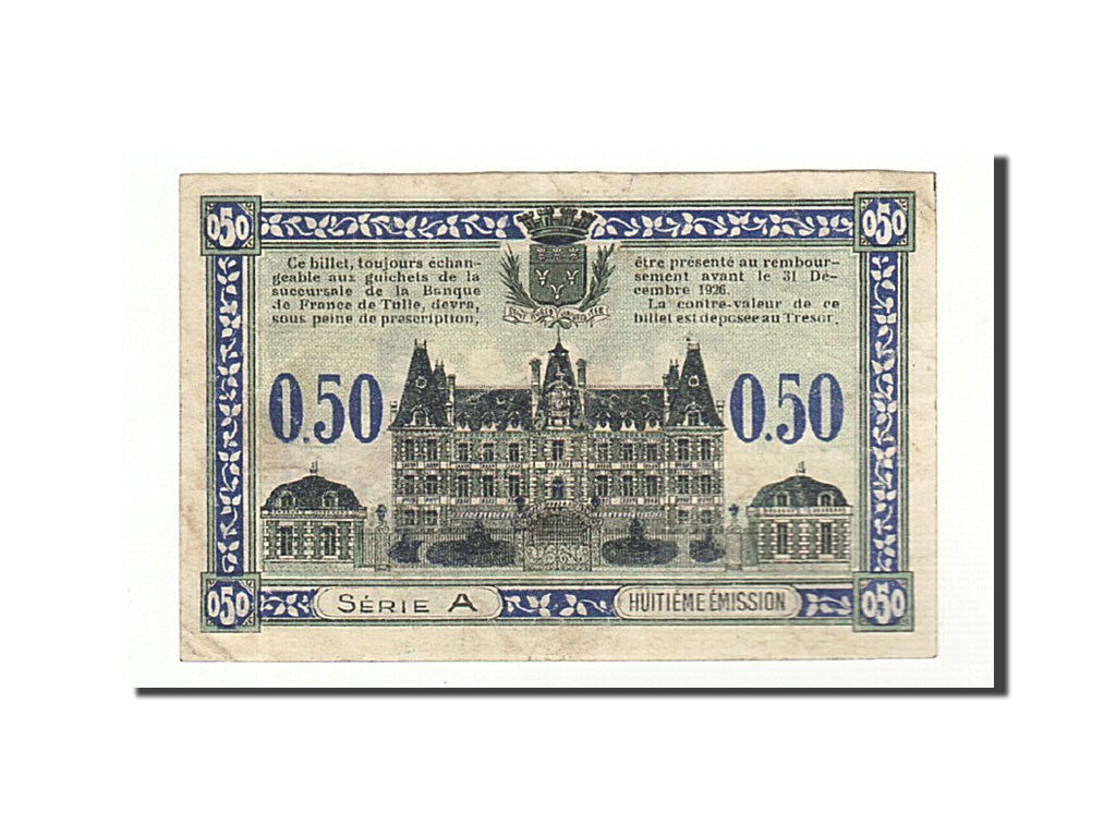 France, Tulle et Ussel, 1 Franc, EF(40-45), Pirot:126-1