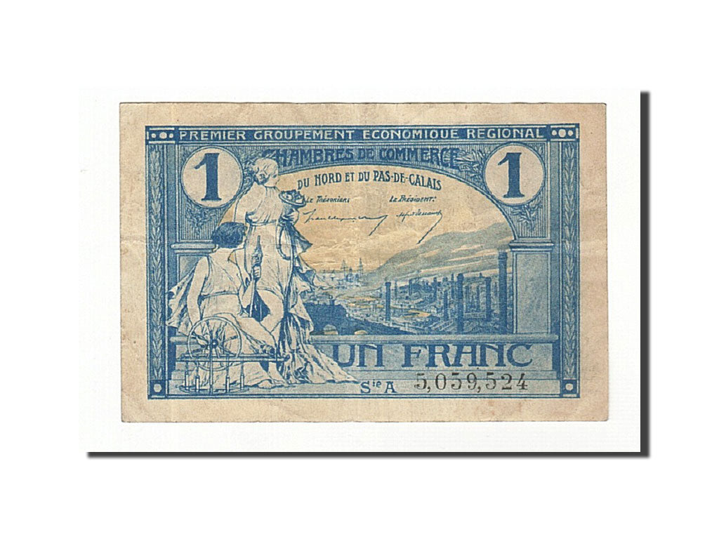 Banknote, Pirot:94-5, 1 Franc, France, EF(40-45), Lille