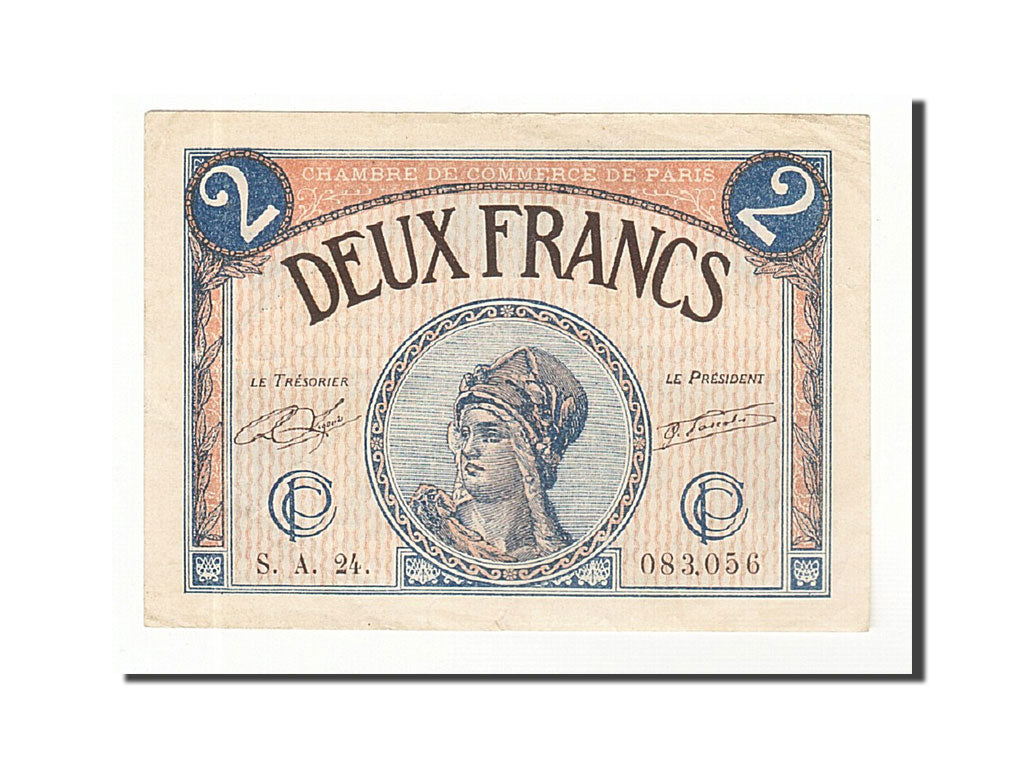 Francia, Paris, 2 Francs, 1920, BB+, Pirot:97-28