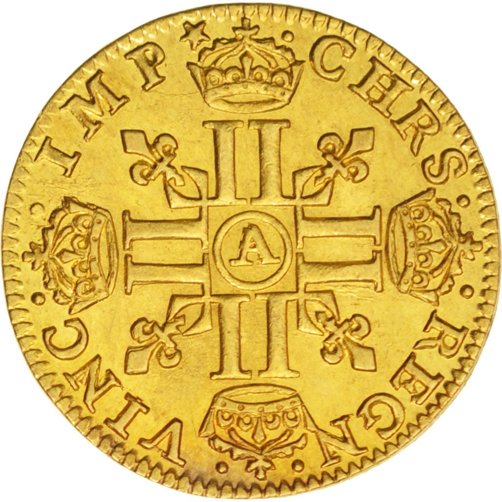 France, Louis XIII, 1/2 Louis d'or, 1642, Paris, PCGS AU58, KM:125