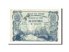 Banknote, Pirot:110-61, 50 Centimes, 1920, France, AU(55-58), Rouen