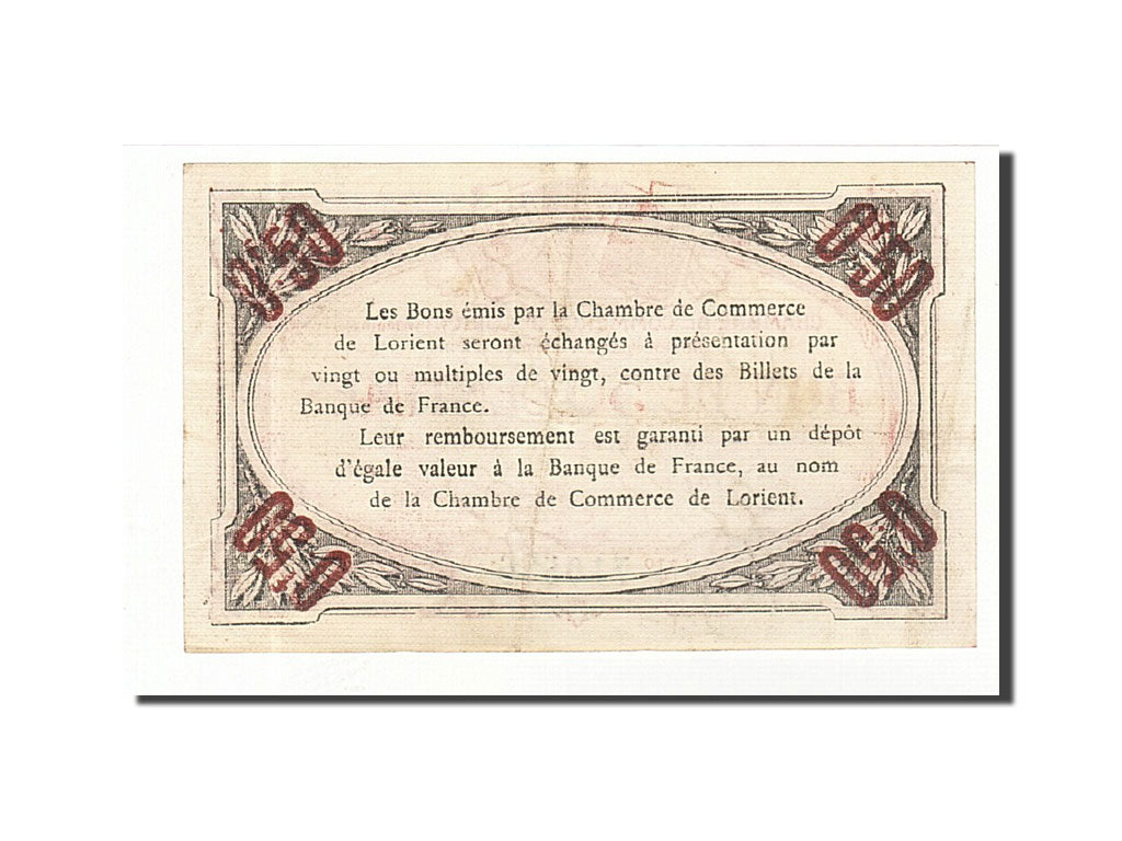 France, Lorient, 50 Centimes, 1915, AU(50-53), Pirot:75-4
