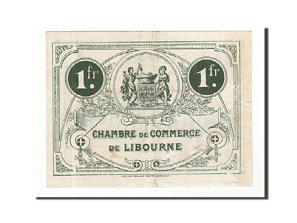 France, Libourne, 1 Franc, 1920, AU(50-53), Pirot:72-30
