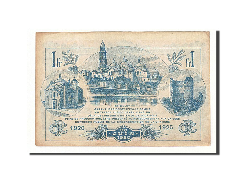 France, Perigueux, 1 Franc, 1920, AU(50-53), Pirot:98-26