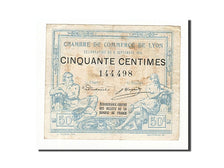 Banknot, Francja, Lyon, 50 Centimes, 1915, EF(40-45), Pirot:77-3