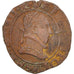 France, Henri III, Double Tournois, 1588, Rennes, VF(20-25), Copper,Sombart:4084