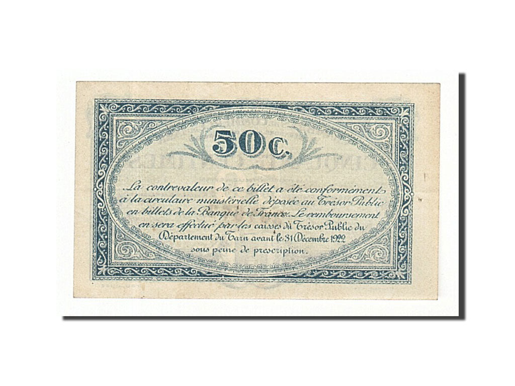 Billet, France, Albi, 50 Centimes, 1917, TTB, Pirot:5-9