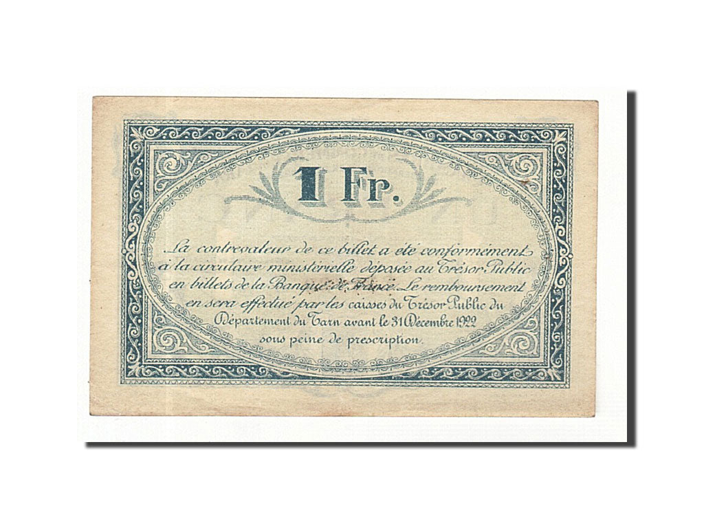 Geldschein, Frankreich, Albi, 1 Franc, 1917, SS, Pirot:5-13