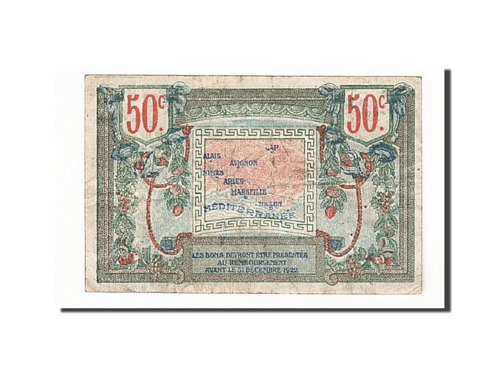 France, Marseille, 50 Centimes, VF(30-35), Pirot:102-13