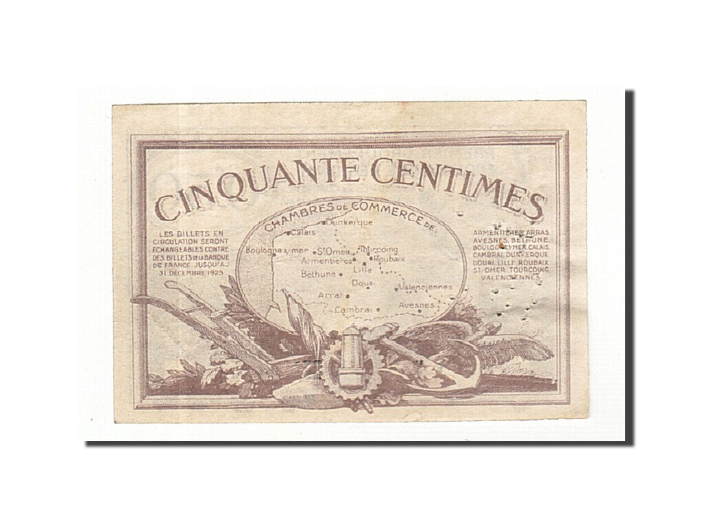 Billet, France, Lille, 50 Centimes, TTB+, Pirot:94-4