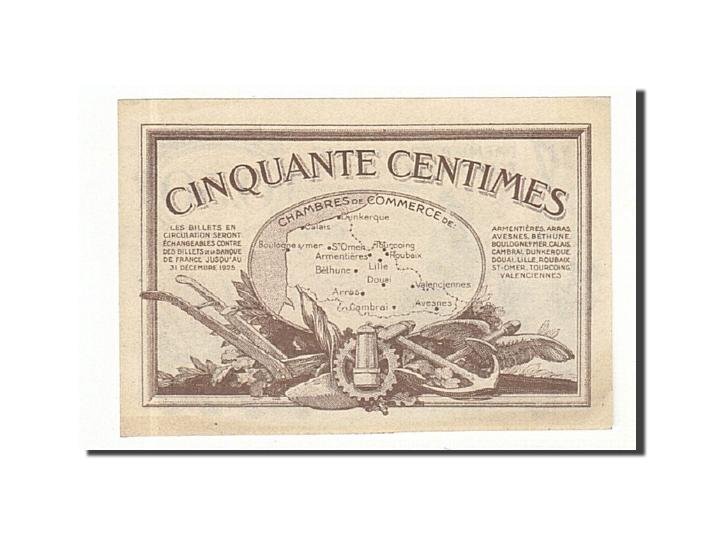 Billet, France, Lille, 50 Centimes, SPL, Pirot:94-4