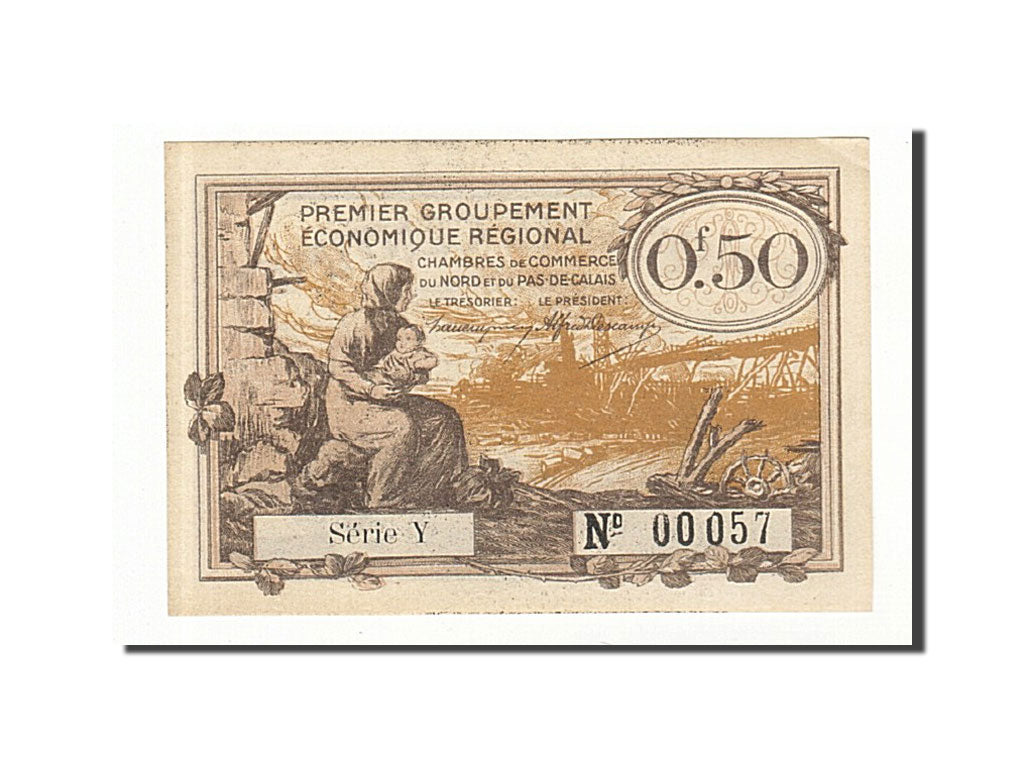 Banknote, Pirot:94-4, 50 Centimes, France, UNC(63), Lille