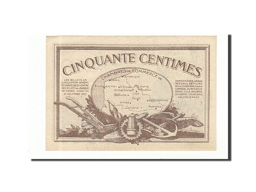 Banknote, Pirot:94-4, 50 Centimes, France, UNC(63), Lille