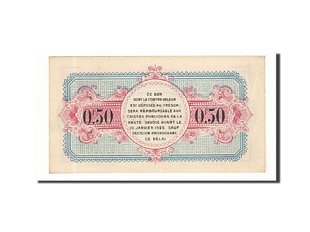 Billet, France, Annecy, 50 Centimes, 1920, NEUF, Pirot:10-15