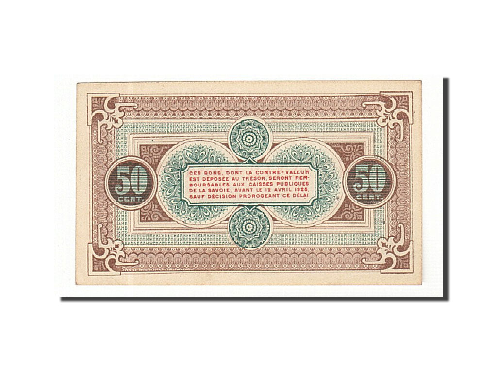 Banknote, Pirot:44-12, 50 Centimes, 1920, France, UNC(63), Chambéry