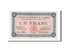 Billet, France, Chambéry, 1 Franc, 1920, SPL, Pirot:44-14