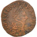France, Henri III, Double Tournois, 1589, Tours, TB+, Cuivre, Sombart:4104