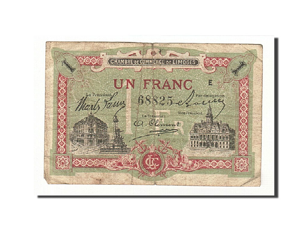 France, Limoges, 1 Franc, VF(20-25), Pirot:73-24
