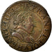 Moneda, Francia, Double Tournois, 1579, Paris, MBC, Cobre, Sombart:4068