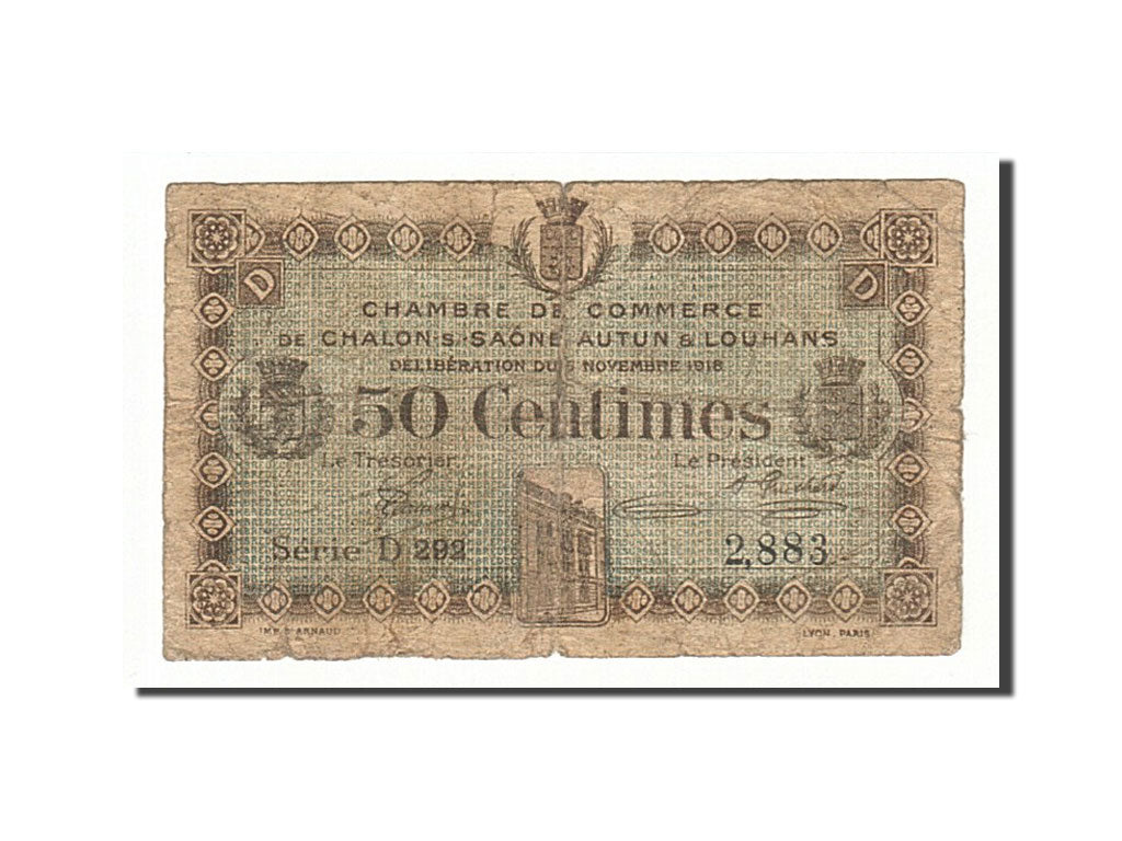 France, Châlon-sur-Saône, 50 Centimes, 1918, F(12-15), Pirot:42-16